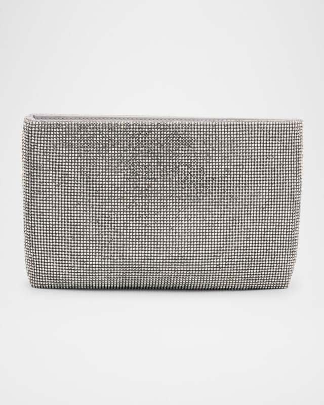 Lainey Mesh Brass Clutch Bag